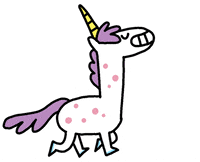 running unicorn gif