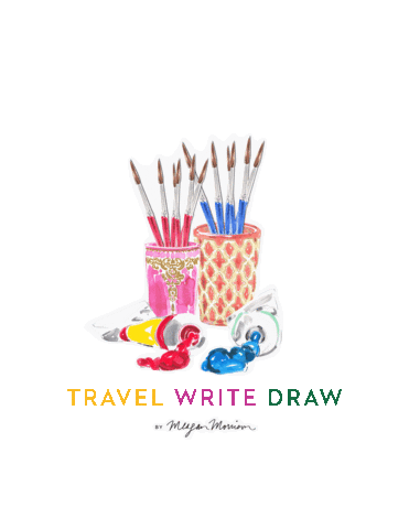 Travel Write Draw Sticker