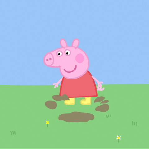 Happy Muddy Puddles GIF by Peppa Pig - Find & Share on GIPHY