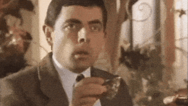 Giphy - shocked mr bean GIF