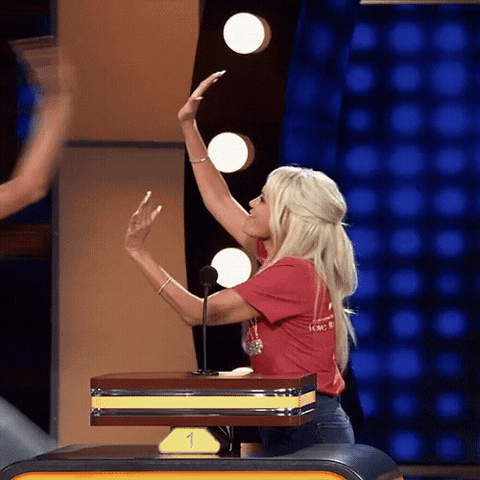 High Five Celebrity Family Feud GIF by ABC Network