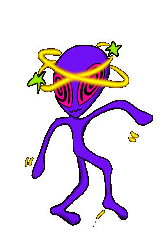 Alien Sticker by ANOMONA