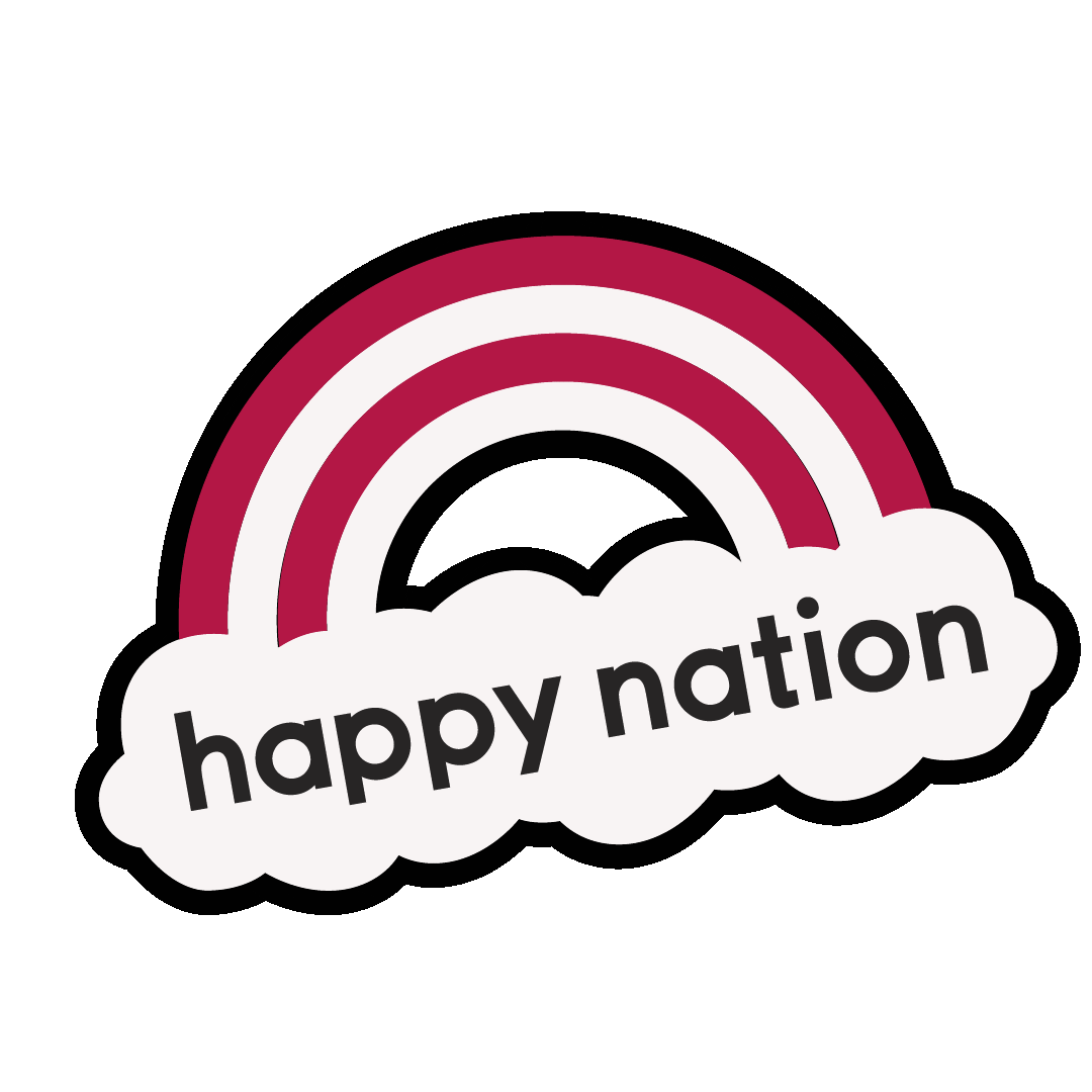 Christmas Rainbow Sticker by happy nation