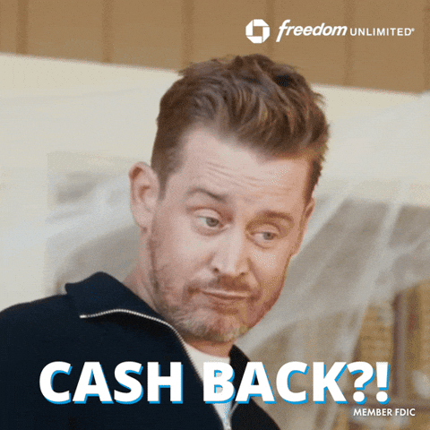 Sponsored gif. Actor Macaulay Culkin is walking through a shopping center with holiday decorations and carrying many shopping bags. The bottoms fall out of the bags, spilling their contents onto the floor. The camera zooms in on his exasperated face. 