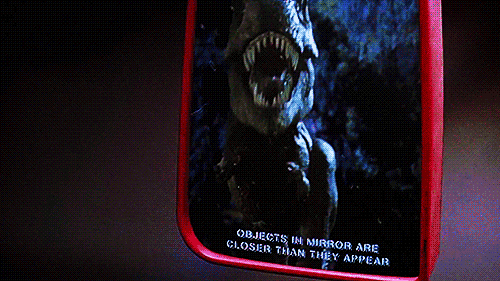Image result for jurassic park objects in mirror gif