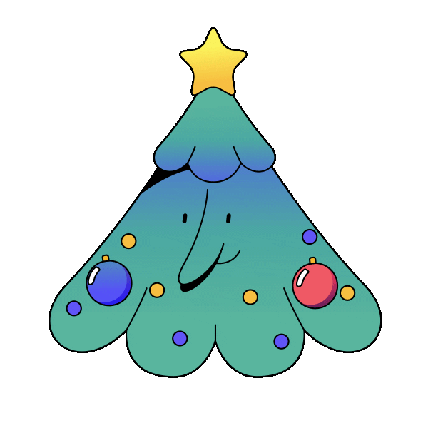 Fir Tree Christmas Sticker by Odd Bleat