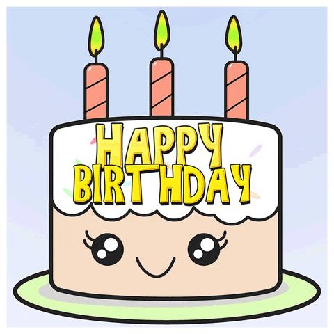 Happy Birthday Kawaii Cake GIF by MockoFun