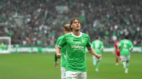 Goal Lucas GIF by AS Saint-Étienne