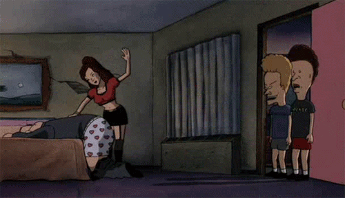spanking beavis and butthead GIF
