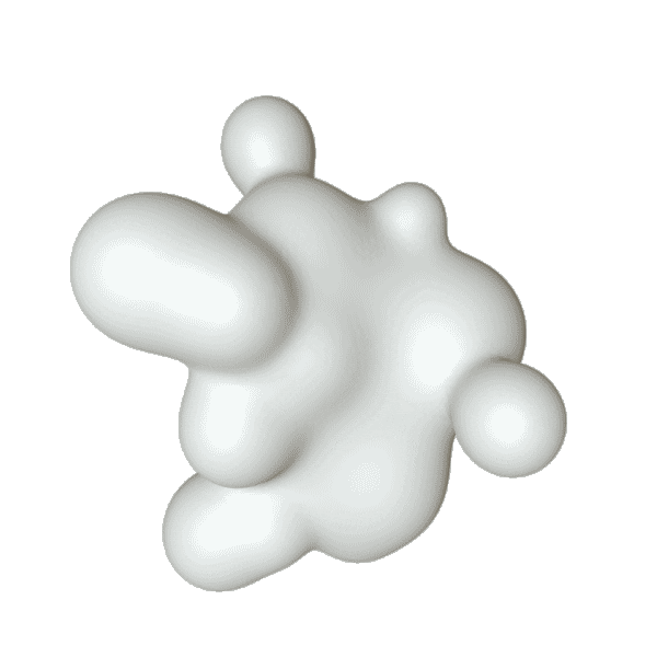 White Cloud 3D Sticker by acrwrs