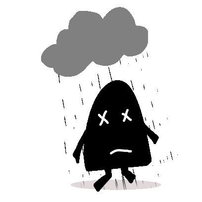 Sad Rain Sticker by fngrpns