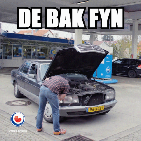 car fixing GIF by Omrop Fryslân