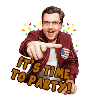 Happy Party Sticker by DA! Design Art Ltd