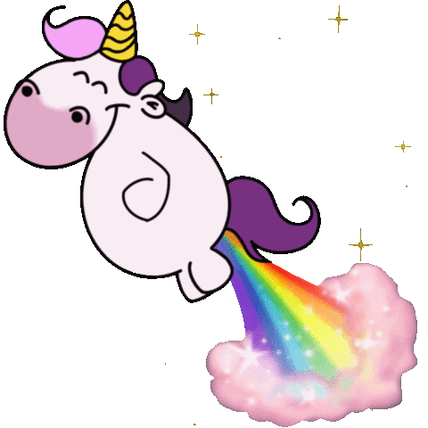 KathieKreativ rainbow stars glitter unicorn Sticker