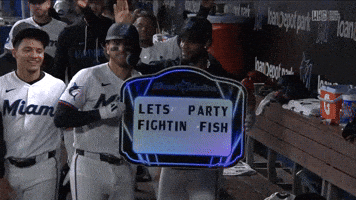 Celebrate Miami Marlins GIF by MLB