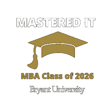 Bryant Bulldogs Graduation Sticker by Bryant Graduate Programs
