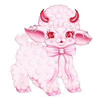 Lamb Bows Sticker by Creepy Gals
