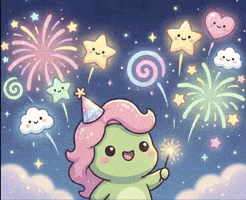 Happy Birthday Fun GIF by KuteCosmos | Home of Fruffy