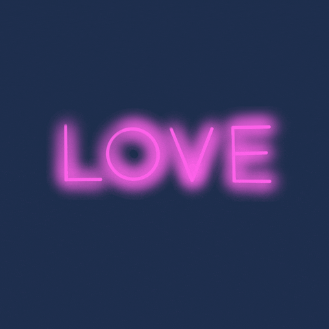 Love You Neon Sign GIF