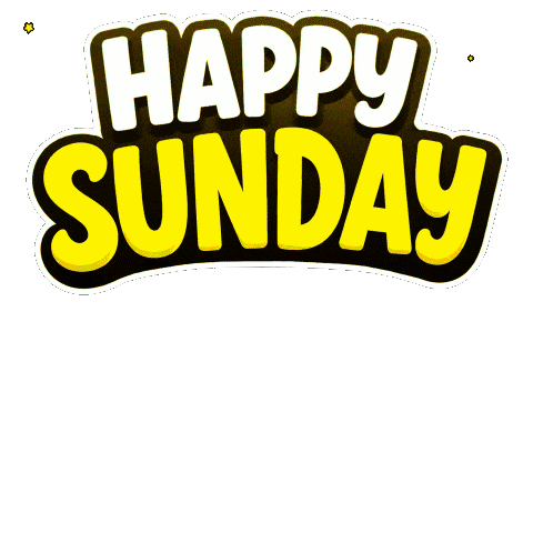 Happy Sunday Summer Sticker by Lucas and Friends by RV AppStudios