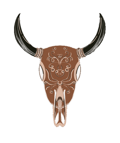 Boho Cow Sticker