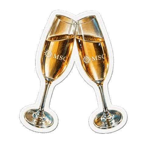 Yacht Club Cheers Sticker by MSC Cruises US