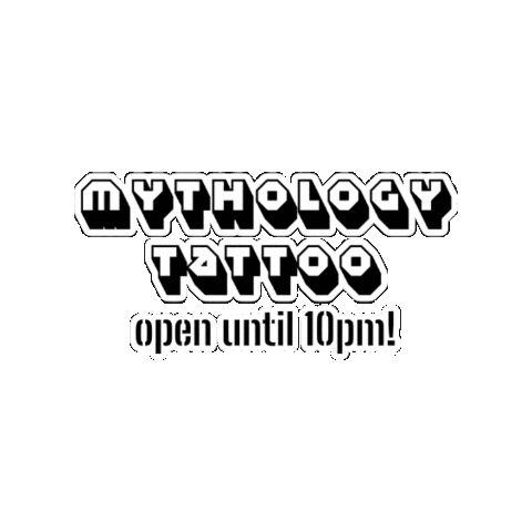 Tattoo Shop Blackwork Sticker by Mythology Tattoo Edmonton