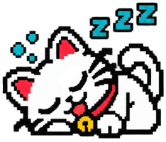 Cat Sleeping Sticker