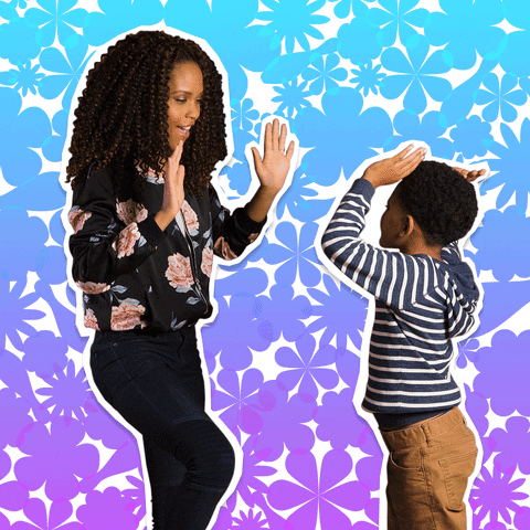 high five mother's day GIF by Bowlero