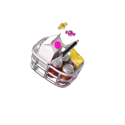 Snack Shopping Bag Sticker by ohseven