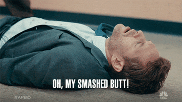 oh my smashed butt GIF by NBC