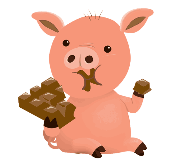 Chocolate Pig Sticker by Bill Greenhead for iOS & Android GIPHY