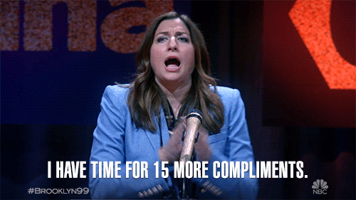 Compliment Me Chelsea Peretti GIF by Brooklyn Nine-Nine - Find & Share on GIPHY