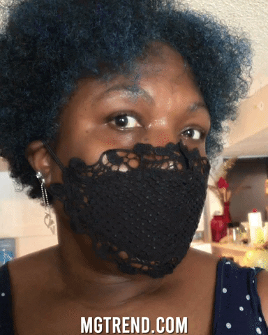 3D Laced Face Mask GIF