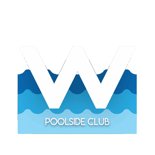 W Poolside Sticker