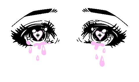 Anime Crying Eyes Color Stroke PNG  SVG Design For TShirts