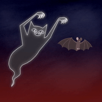 ghost cat animation GIF