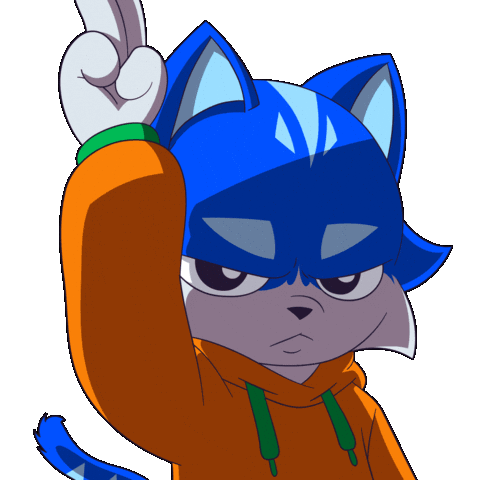 Serious Hands Up Sticker by Toshithecat