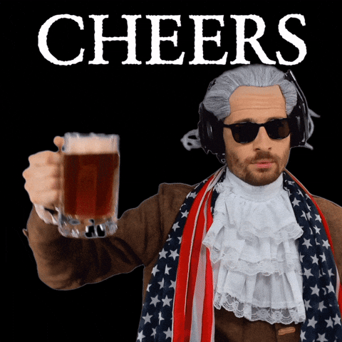 Founding Father Drinking GIF