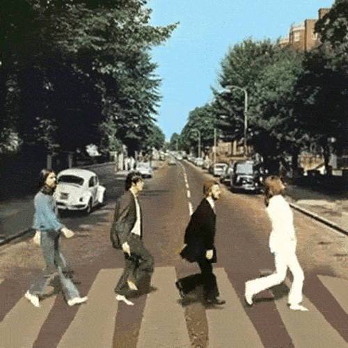 The Beatles Walking GIF