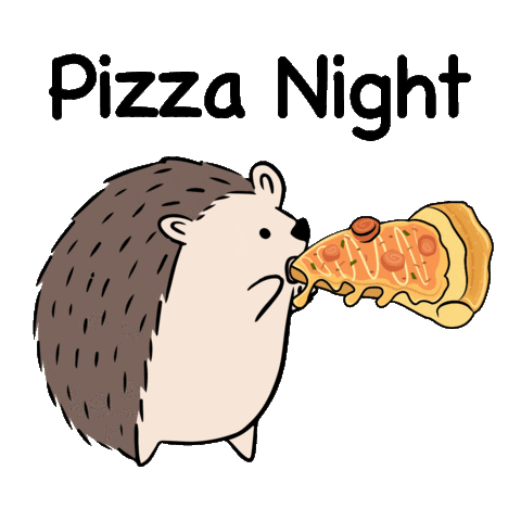Hungry Pizza Sticker by KeaBabies