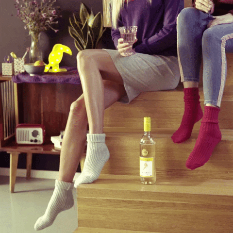 BarefootWineUK friends cheers chill catchup GIF