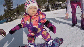 baby snowboarding GIF by Idea Distribution LLC