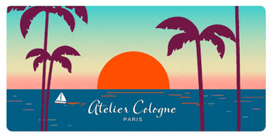 Palm Tree Sunset GIF by Ateliercologne