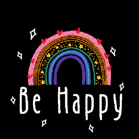 ninalabdesign rainbow feliz frases felicidade GIF