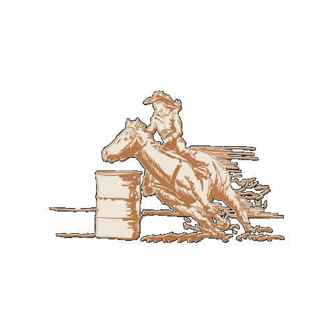 Barrel Racer Sticker by ABI Attachments