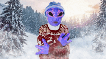 Winter Aliens GIF by GIPHY Studios Originals