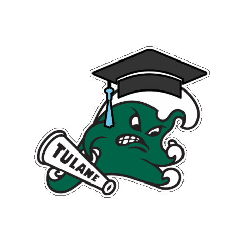 Roll Wave Sticker by Tulane University