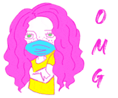 Pink Omg Sticker