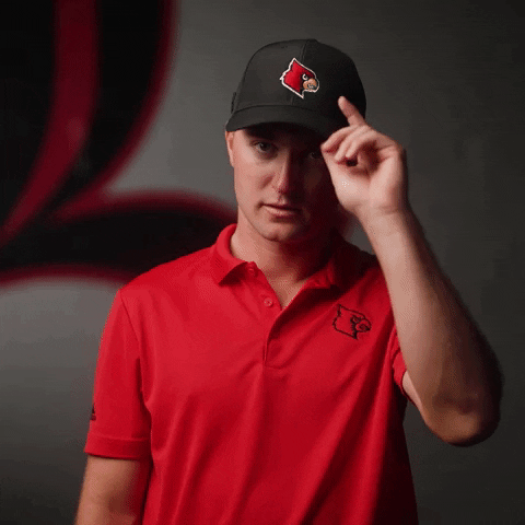 Hat Tip GIF by Louisville Cardinals